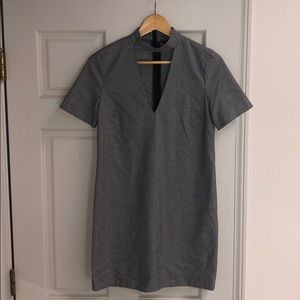Zara Houndstooth V-Neck Choker Dress (Size XS)